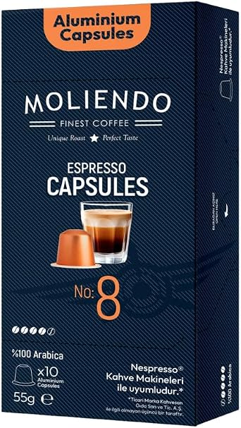Moliendo Finest Coffee Alüminyum Kapsül Kahve Tanışma Paketi (3X10 NESPRESSO UYUMLU ALÜMİNYUM KAPSÜL KAHVE)