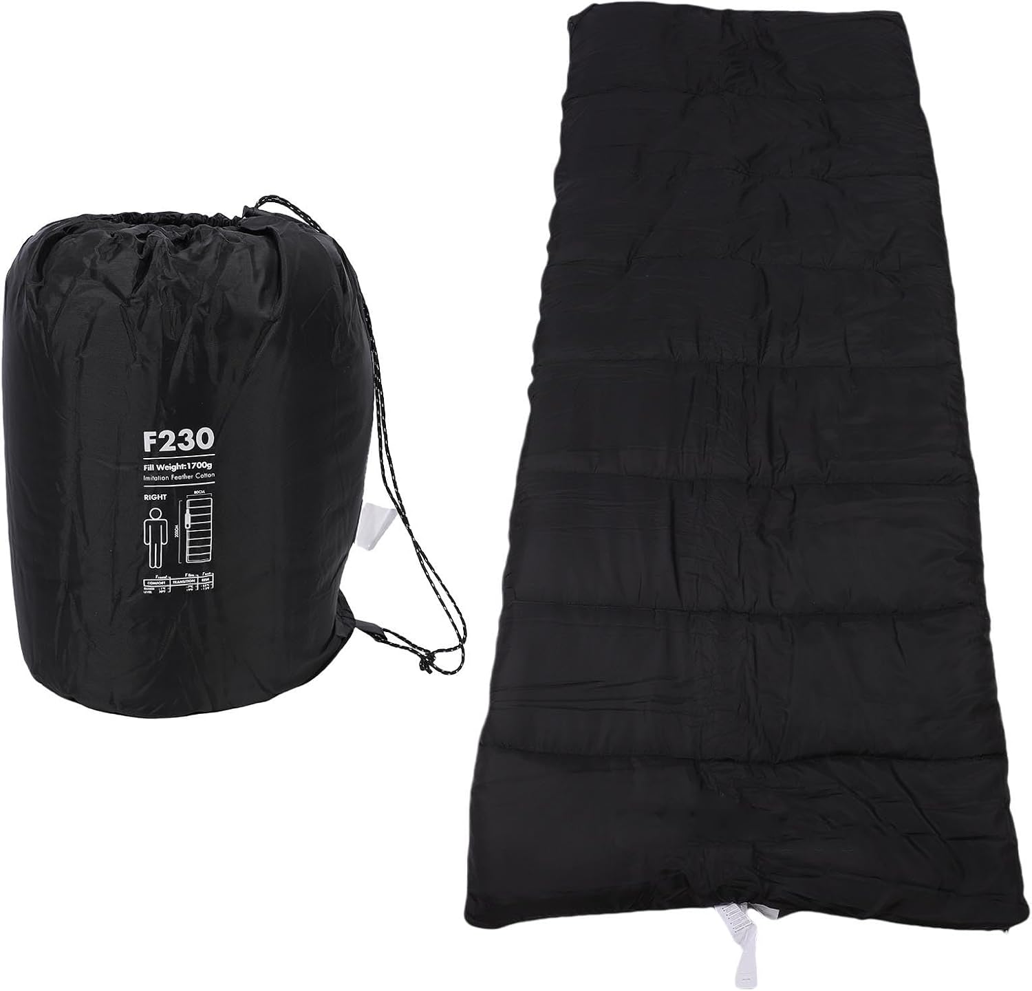 Adult Sleeping Bag, Skin Friendly Fabric Even Cotton Fill Envelope Blanket Connectable Pairing Portable for Camping Hiking Backpacking Travel Outdoor Activities