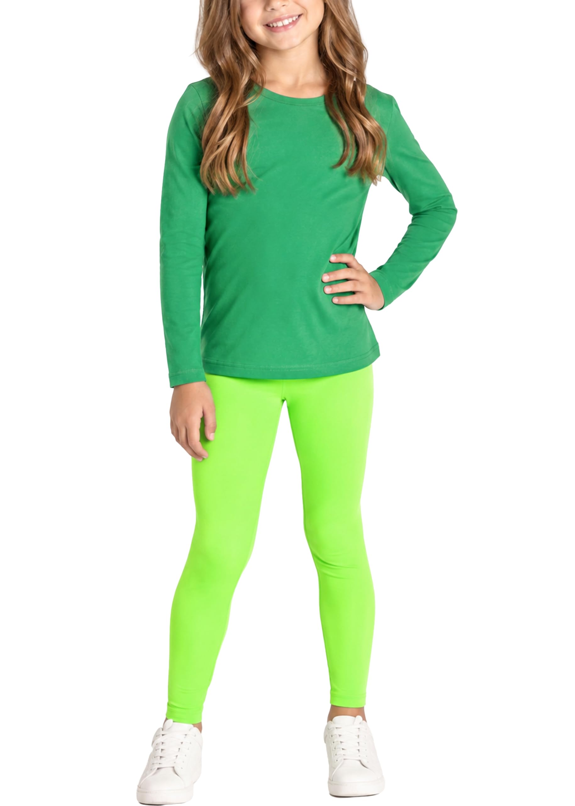 STRETCH IS COMFORT Girls 2 Piece Hoodie Short Sleeve Long Sleeve Crew Neck Top and Leggings Set Kids Thermals Underwear Set