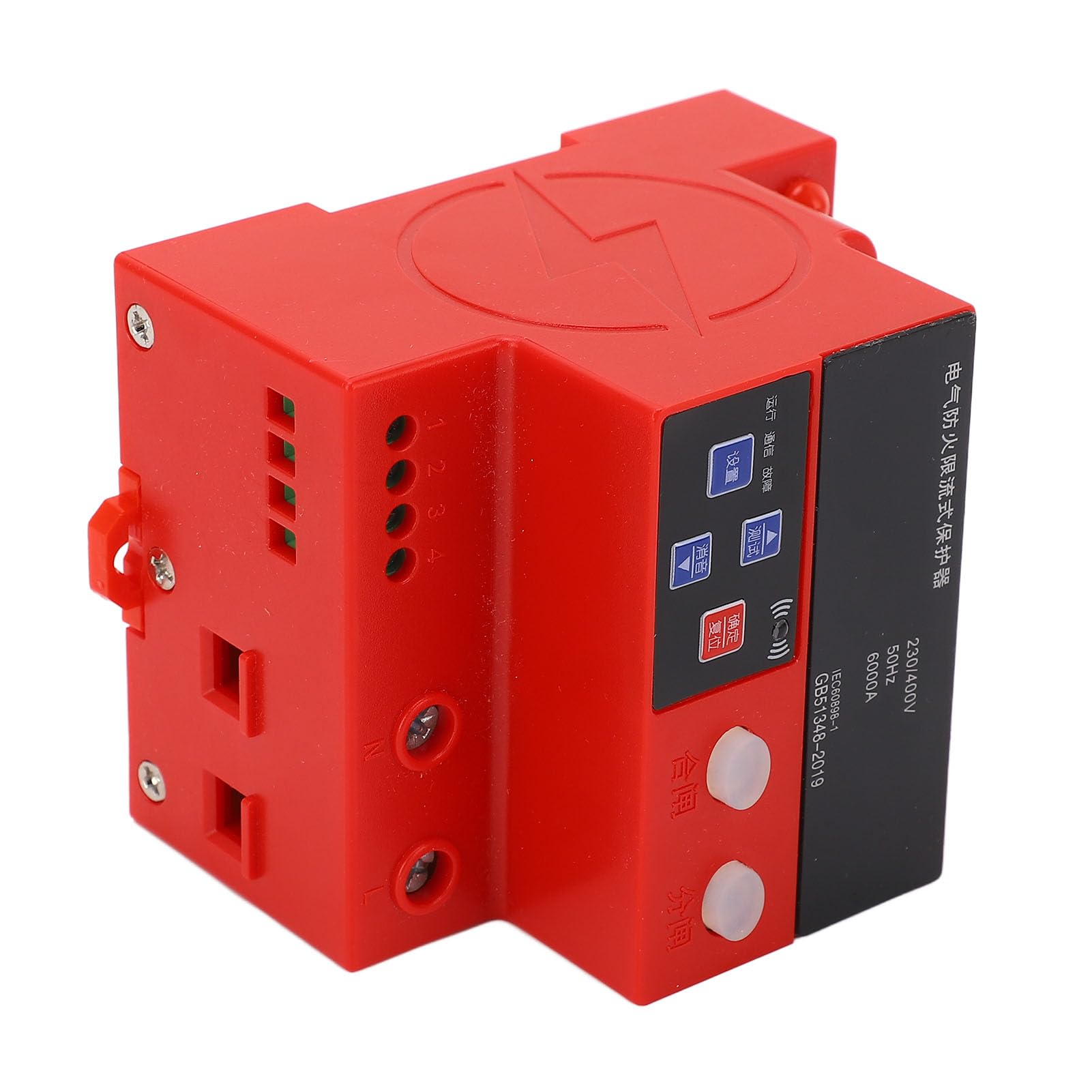 FTVOGUE Protector de Límite de Corriente Protector de Sobretensión en Riel DIN AC230 400 V 0 A 63 A con Monitor de Temperatura de 14 A 131 °F para Paneles Talleres Control de Equipos