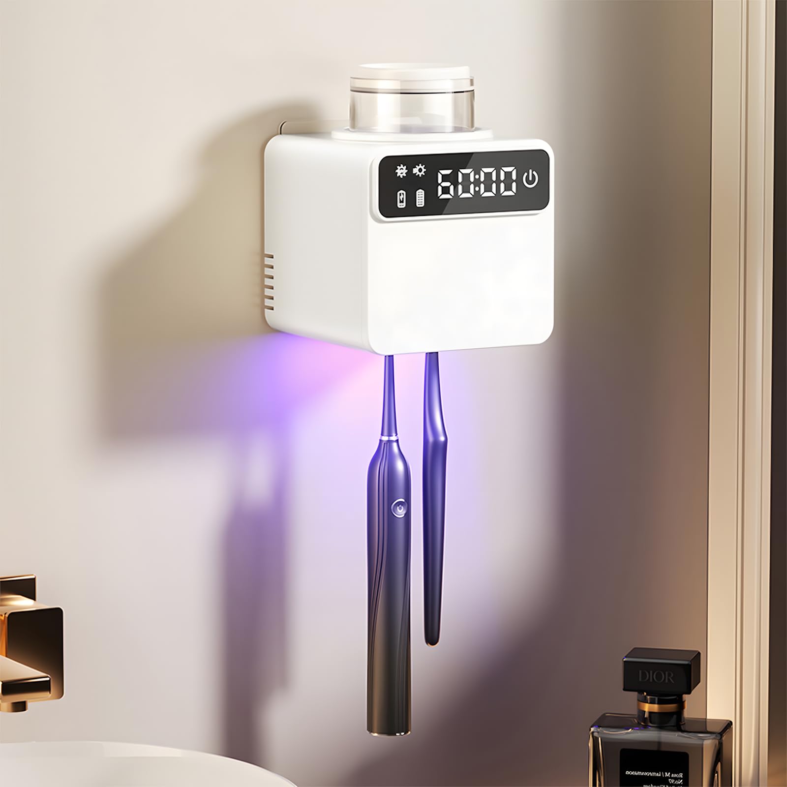 Boîte de nettoyage pour brosse à dents murale pour valise et déplacements professionnels