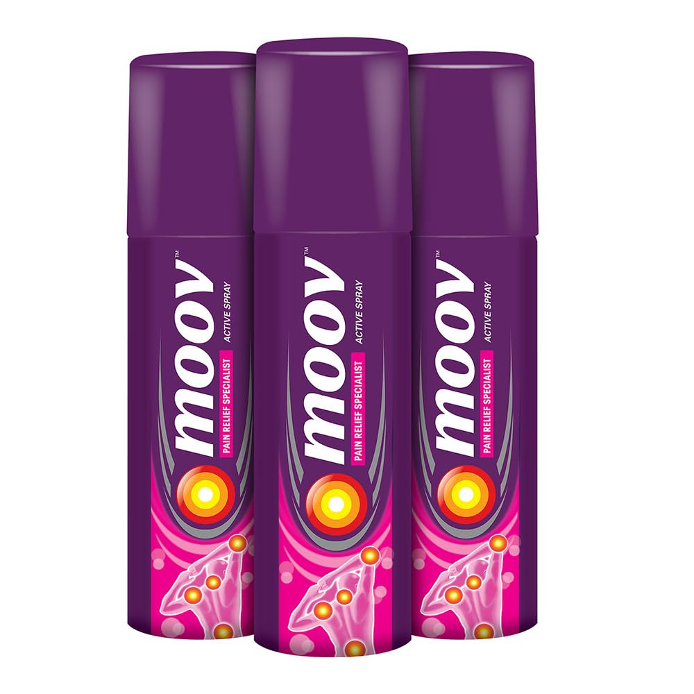 Moov Fast Pain Relief Spray - 50g (Pack of 3) | Suitable for Back Pain, Muscle Pain, Joint Pain, Knee Pain | 100% Ayurvedic Formula | Suitable for Sports & Gym related injuries-picture-23
