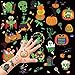 HOWAF Halloween Tatuaje Luminoso,Tatuajes Temporales de Halloween Falso Tatuajes Pegatinas para Niños niñas Decoración Infantiles Fiesta de Halloween cumpleaños de niños Regalo