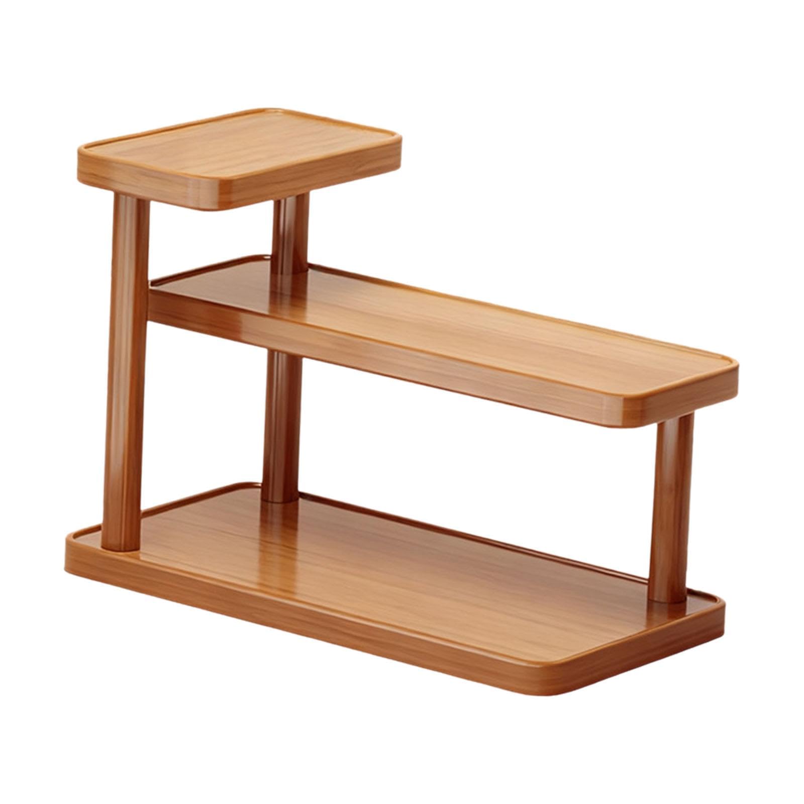 Estante Expositor de Mesa para Perfumes, Soporte de Madera Multifuncional para Cosméticos, Organizador de Almacenamiento para Escritorio de Oficina O, 50cm