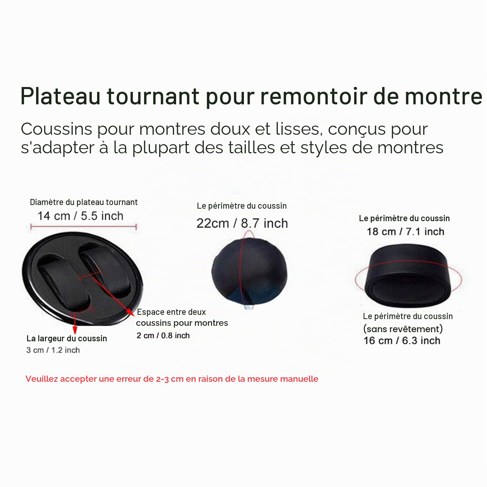 Greensen Coffret Remontoir Automatique pour Montres – Boîtier de Rangement avec Support Tournant Silencieux pour 4 à 6 Montres, Design Noir Élégant et Compact