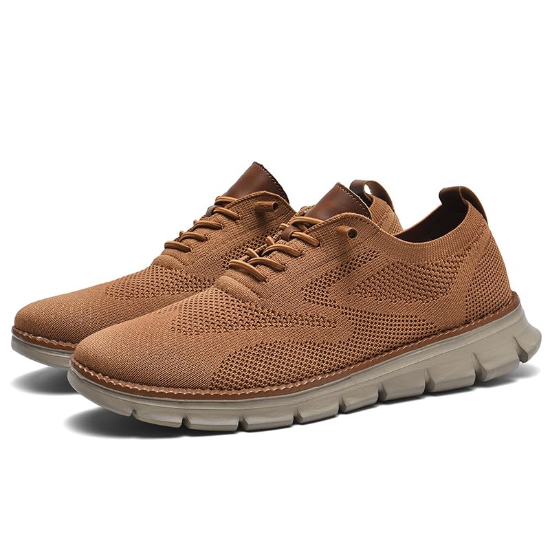 Image of Wearbreeze Men's Business Casual Oxford Sneakers - Lightweight Lace-Up Dress Shoes for Work, Travel & Daily Commute