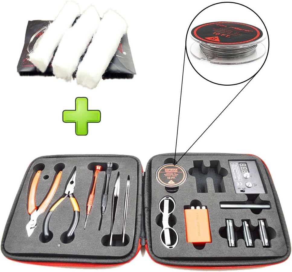 Jig coil DIY Tools Kit, build coil Kit Complete Package, ohm Meter, Diagonal Pliers, Scissors, Screwdriver, Ceramic - Image 5