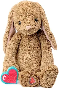 My Baby's Heartbeat Bear Recordable Stuffed Animals 20 sec Heart Voice Recorder for Ultrasounds and Sweet Messages Playback, Perfect Gender Reveal for Moms to Be, Vintage Bunny