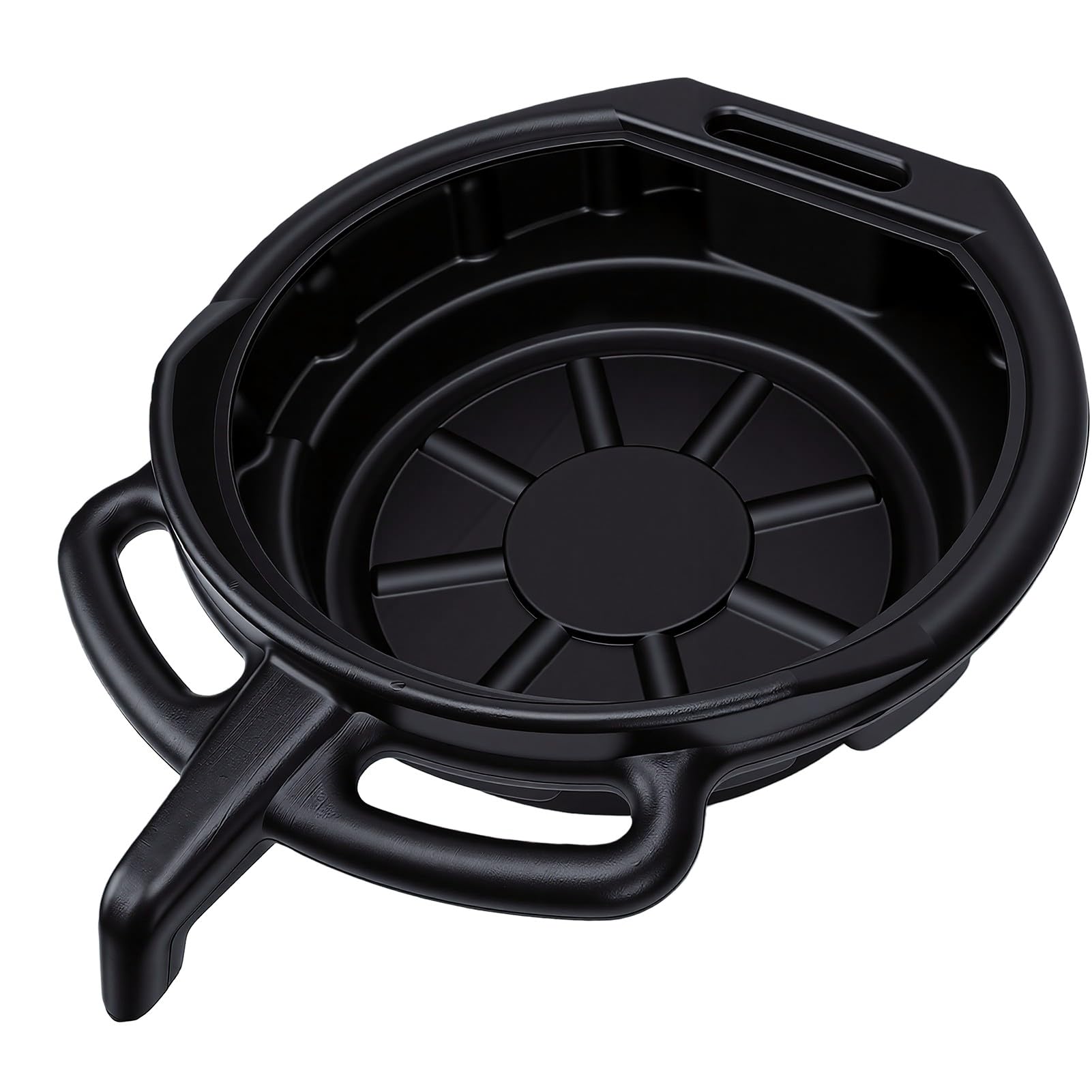 aqxreight Bandeja de Drenaje de Aceite de 15 litros con Tecnología Antisalpicaduras, Recipiente Colector de Goteo de Aceite Negro para Automóviles, Motocicletas y Camiones
