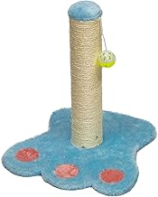 TresGatos Poste Rascador Gatos Base Garra Gato Hecho España Columna Sisal Cascabel Mini árbol Gato (Azul)
