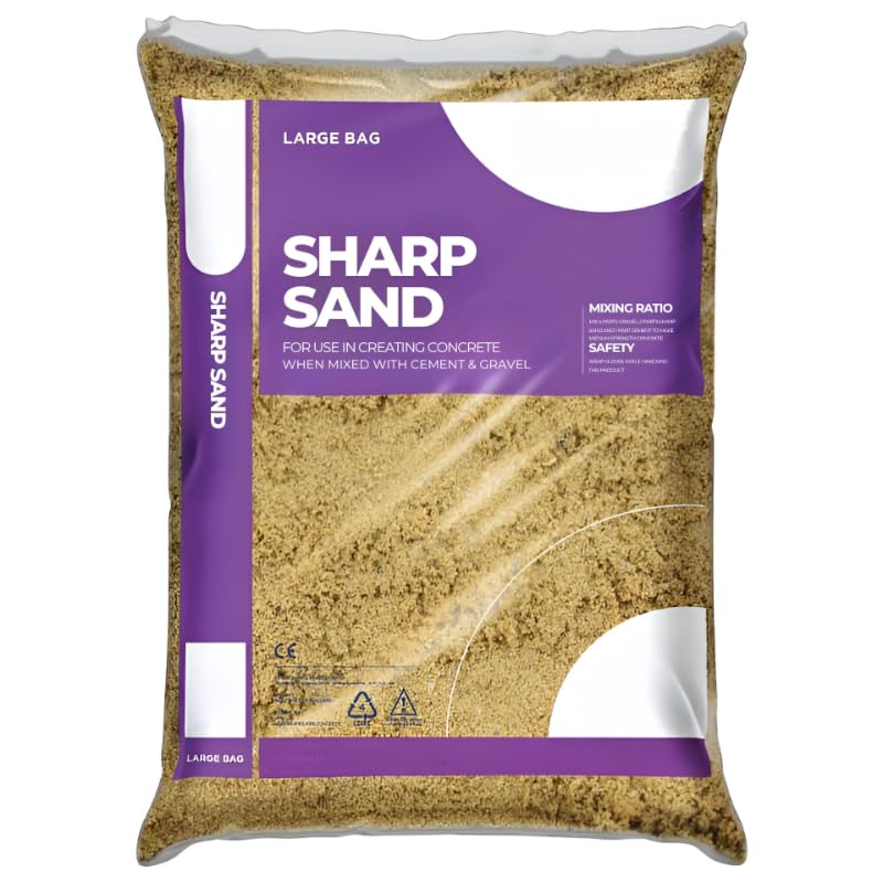 Sharp Sand 25kg Major Bag Screeding Sand for Mortar Paving Patio Driveway & Block Laying