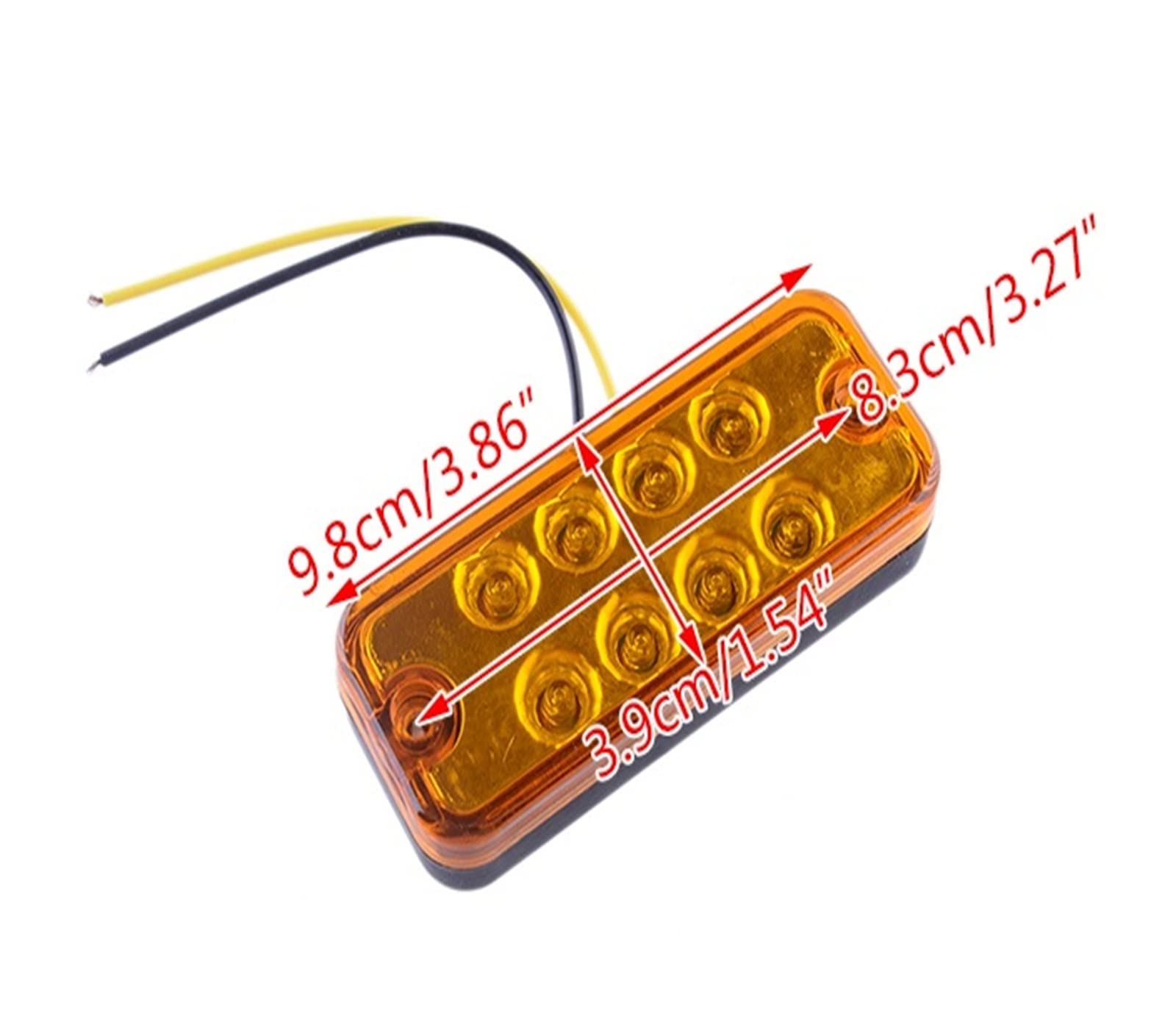 Luci Antinebbia Anteriori Auto Camion Rimorchio Camion Caravan ATV SUV UTE 2Pcs Ambra ABS Anteriore Posteriore Sinistra Destra 8 LED Luce di Posizione Laterale Lampada per Universal Bus