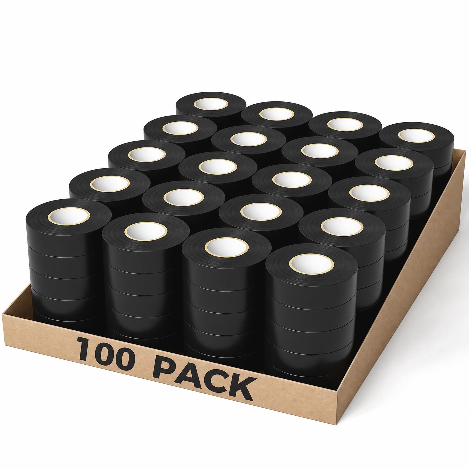 SWRT Electrical Tape - 100 Rolls, Waterproof & Flame Retardant -1 SWRT Electrical Tape - 100 Rolls, Waterproof & Flame Retardant -1
