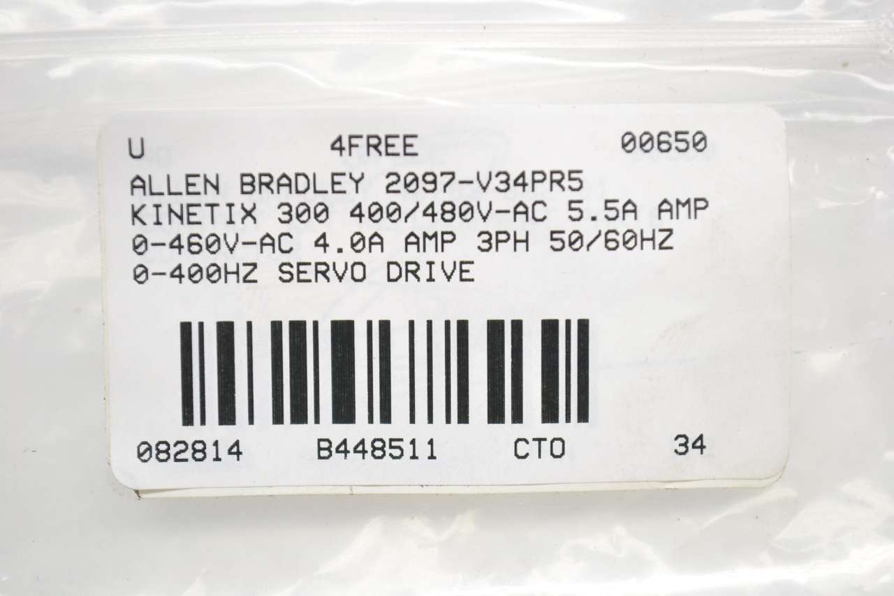 ALLEN BRADLEY 2097-V34PR5 KINETIX 300 INDEXING 0-460V-AC 3PH SERVO