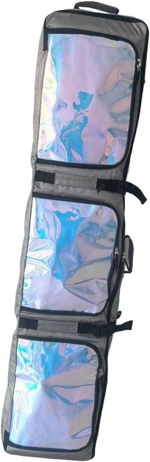Double Ski Bag with Wheels, Large Capacity Roller Snowboard Bag for Air Travel, Gear and Apparel Storage Carry Case for Transportation Adults