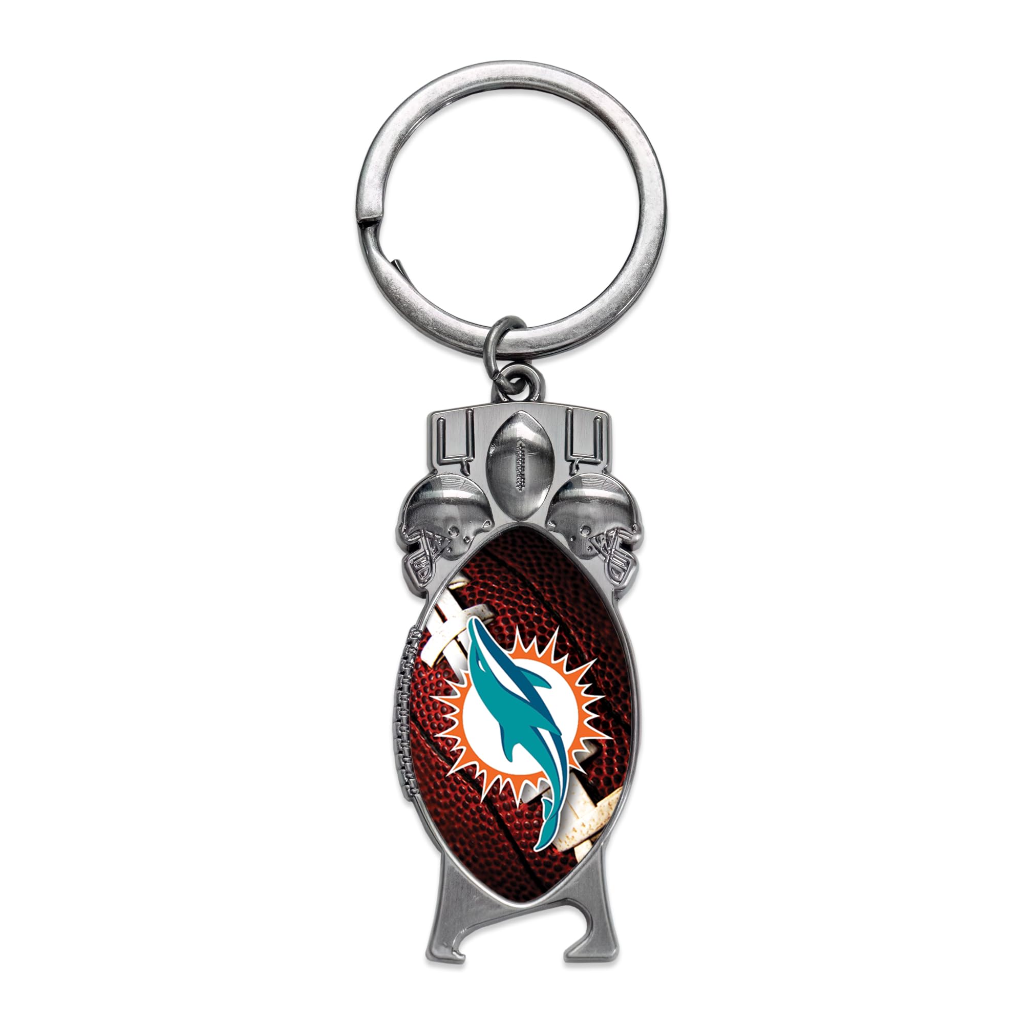 Rico Industries NFL Football Miami Dolphins Sculpted Bottle Opener Keychain - Car Accessory