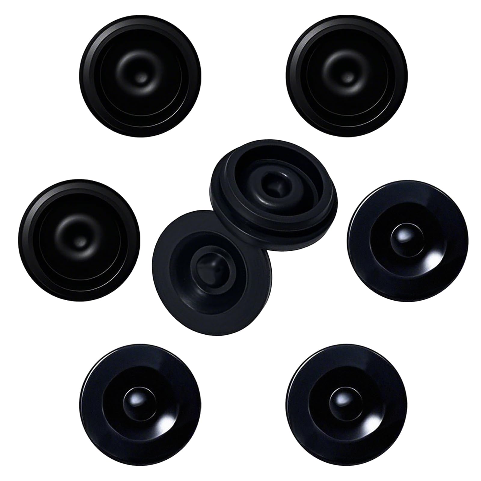 8 Pcs Trailer Hub Cap Plugs, Grease Rubber Plugs for 1.98" 2.44" 2.72" Trailer Axle Cap, Trailer Dust Bearing Cap Cup for Most 2000 to 3500 Pound Trailer RV Camper Wheel Cover Axle