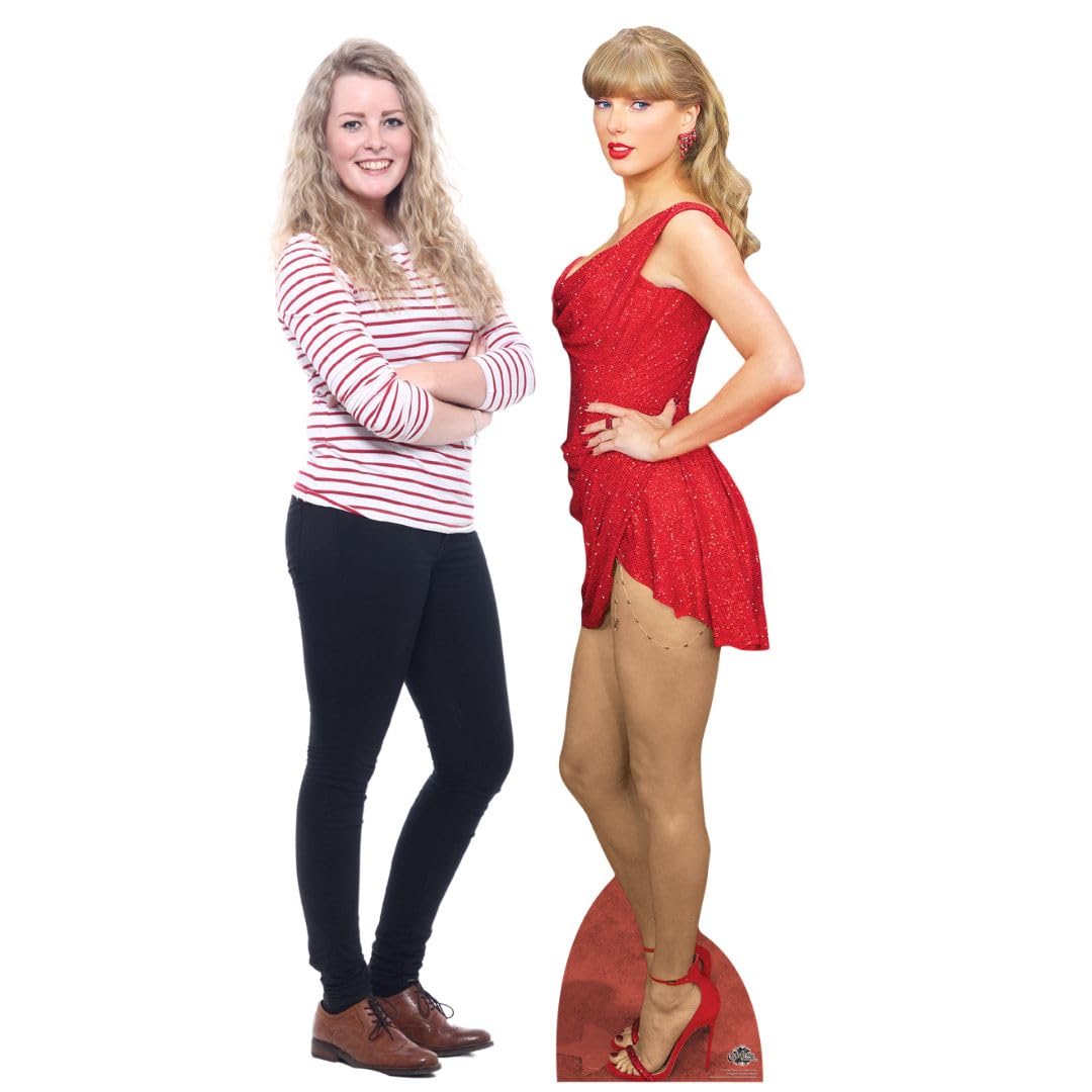 Star Cutouts CS1246 Singer Icon Red Dress Lifesize Cardboard Cutout 179cm β Glam Music Party Decoration, Event Display & Fan Prop