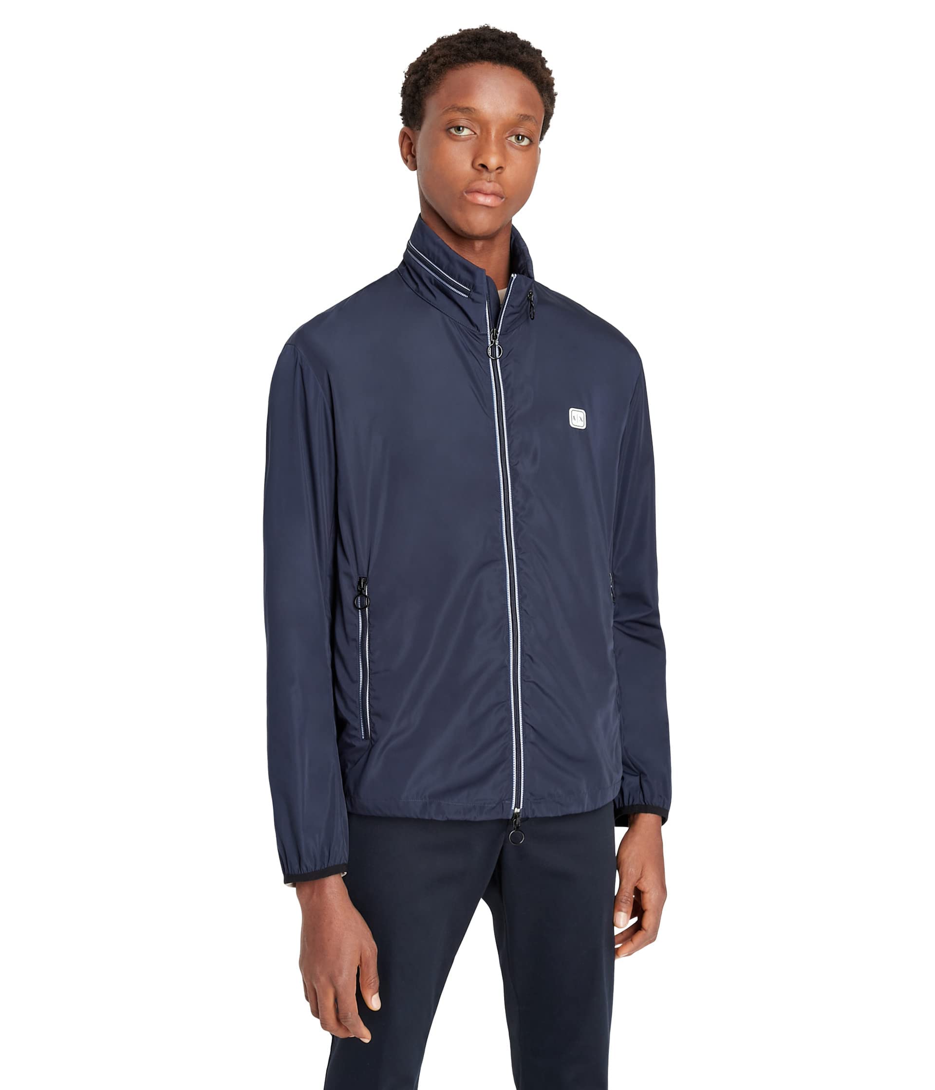 Armani Exchange Men's Blue Navy Blazer Windproof Jacket