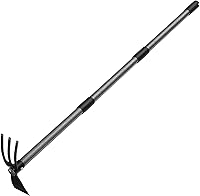 Vista 7 de Herramienta de azada de jardín, herramienta de deshierbe de doble cabezal 2 en 1, cultivador de mango largo ajustable de 45 pulgadas para deshierbe