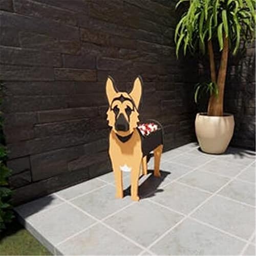 JKMXBX - Macetas para perros, macetas de barril con forma de animal, macetas de madera para plantas al aire libre, bonita maceta de Chihuahua disponible en Yaxa Colombia