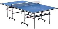 VEVOR Foldable Ping Pong Table - Professional 12mm MDF Indoor Table Tennis, Portable with Lockable Wheels, 10-Min Quick Assembly