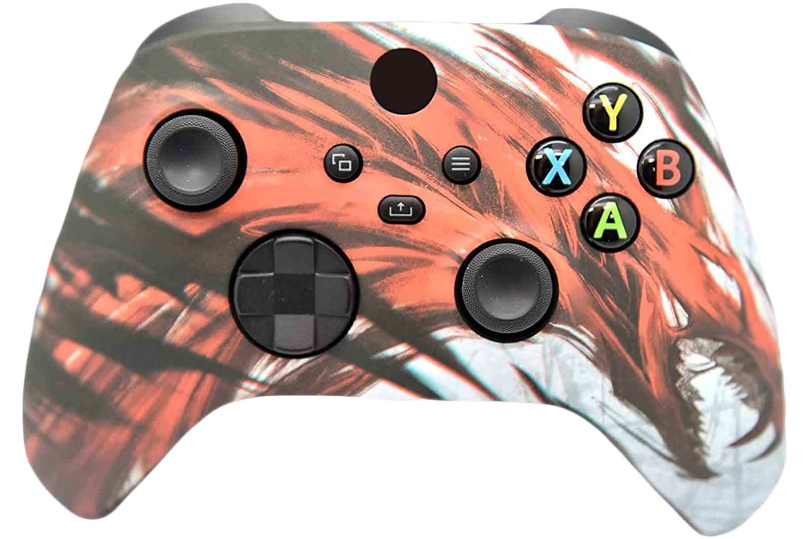 Hand Airbrushed Fade Custom Controller Compatible with Xbox Series X/S &amp; Xbox One (Series X/S Red Dragon)