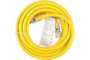 EP Ultra Compact 25 Ft Orange Extension Cord - 10/3 SJTW Heavy...