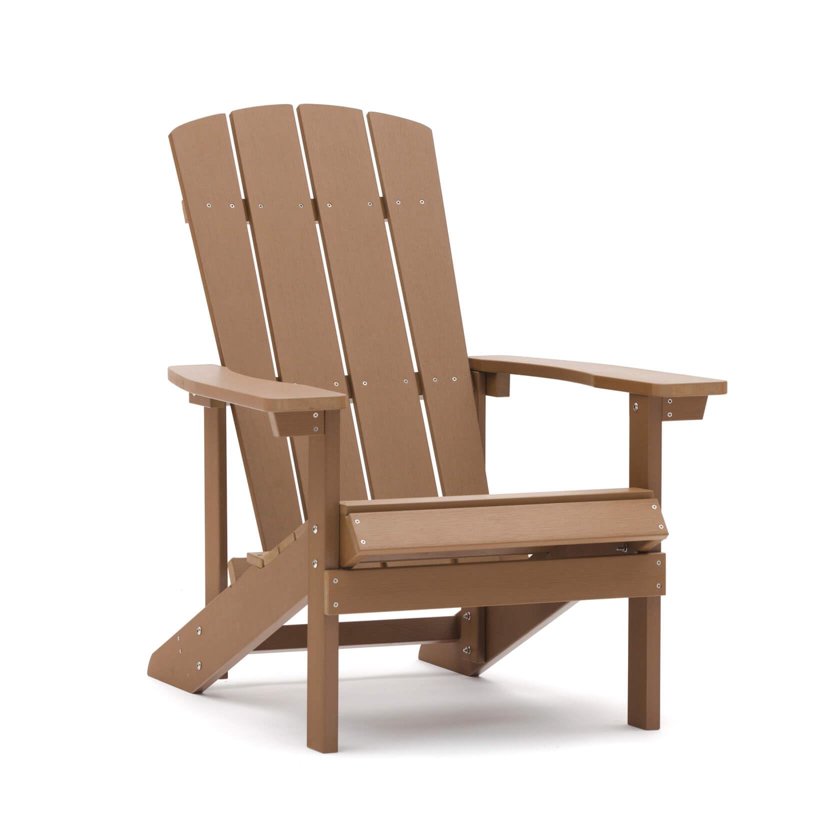 Home Deluxe - Chaise de Jardin Adirondack - CARINO, Couleur : Marron - Matière : Polystyrène, résistant aux intempéries - Largeur d'assise : 50 cm, Hauteur d'assise : 25/38 cm, Profondeur d'assise :