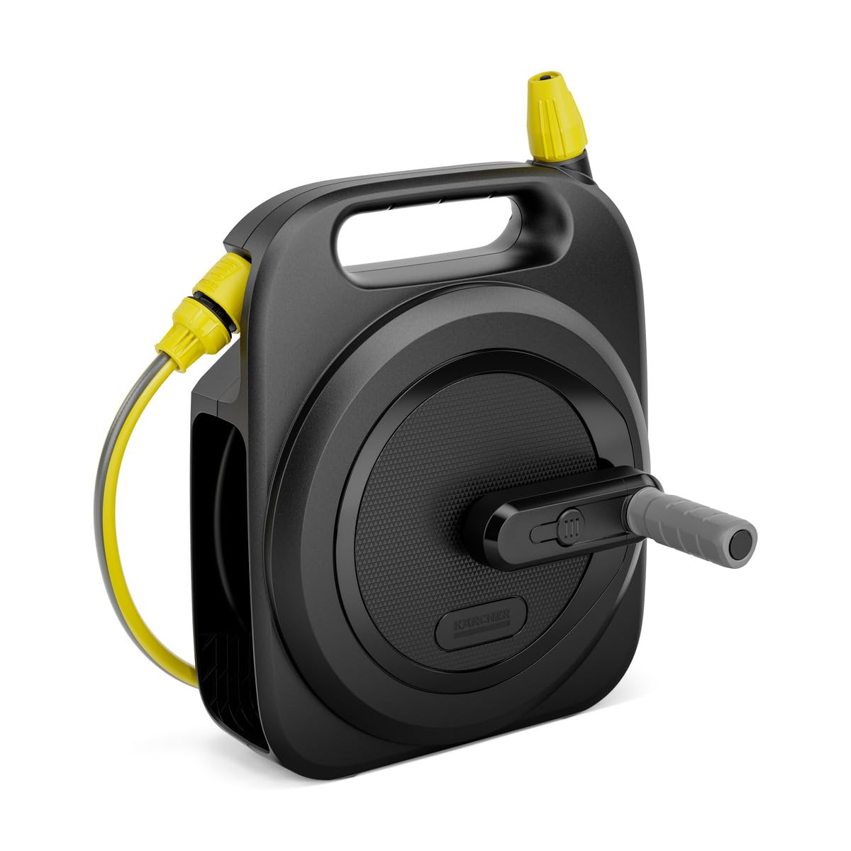 Karcher HBX 2.10 Compact Hose Box – Portable Garden Hose Reel Set with 10m Hose, Spray Nozzle and Connectors