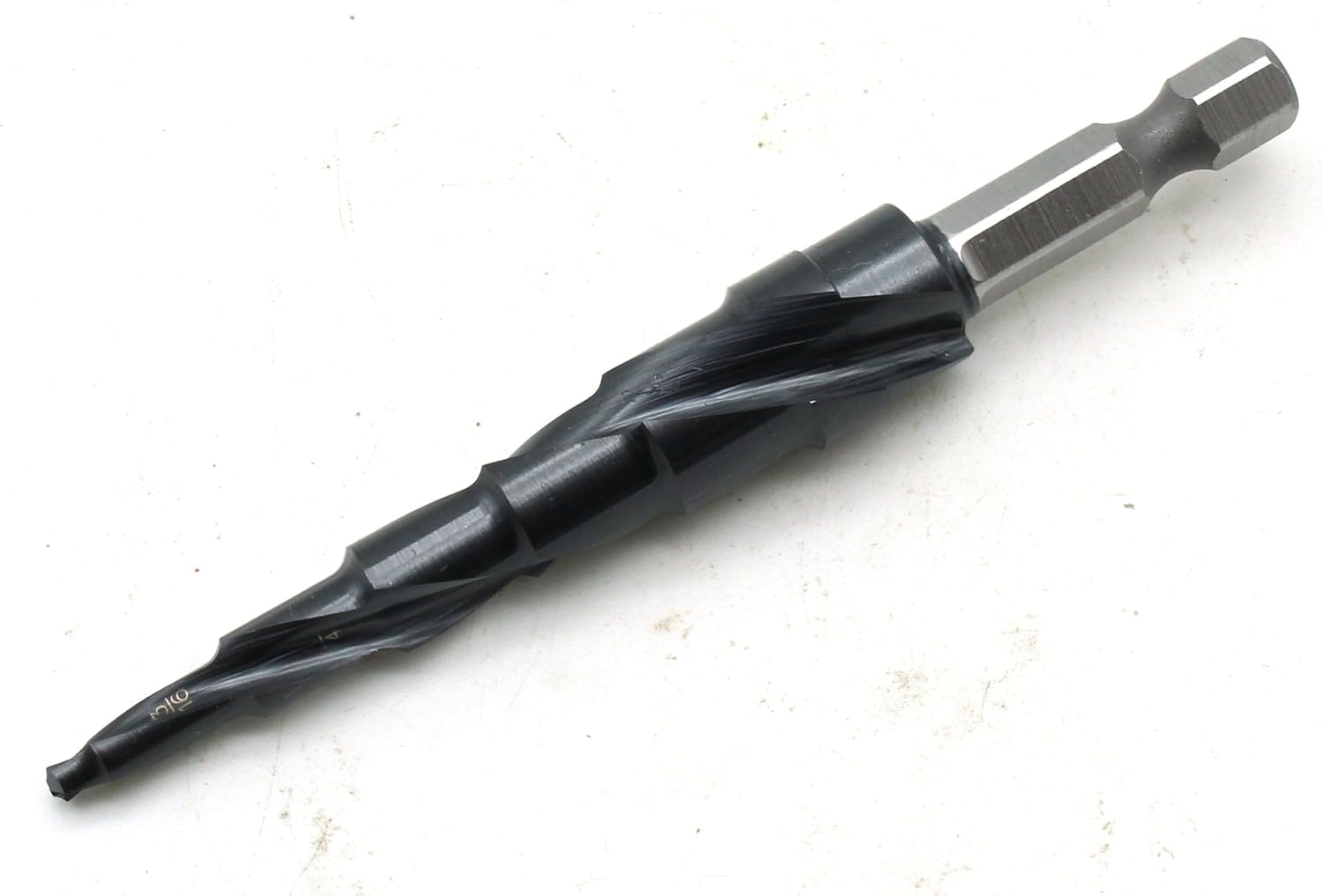 TEMO Black AITiN Coated M35 Cobalt Smooth Step Drill Spiral Flute Unibit, 6 Size from 3/16 Inch to 1/2 Inch, 1/4 Inch Hex Shank