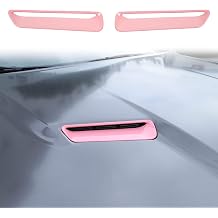 Voodonala Hood Scoop Hood Vent Air Intake Hood Air Conditioner Air Intake Outlet Trim Fit for 2015-2026+ Dodge Challenger Exterior Accessories,ABS Pink 2pcs