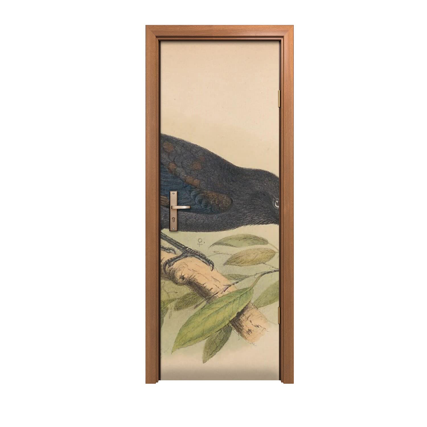 Autocollant de porte ooiseaux 70x200cm pour décoration murale design