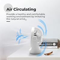 OCOOPA USB Asztali Ventilátor, Halk Asztali Ventilátor 3 Fokozat, 360° Forgatható Asztali Ventilátor 2
