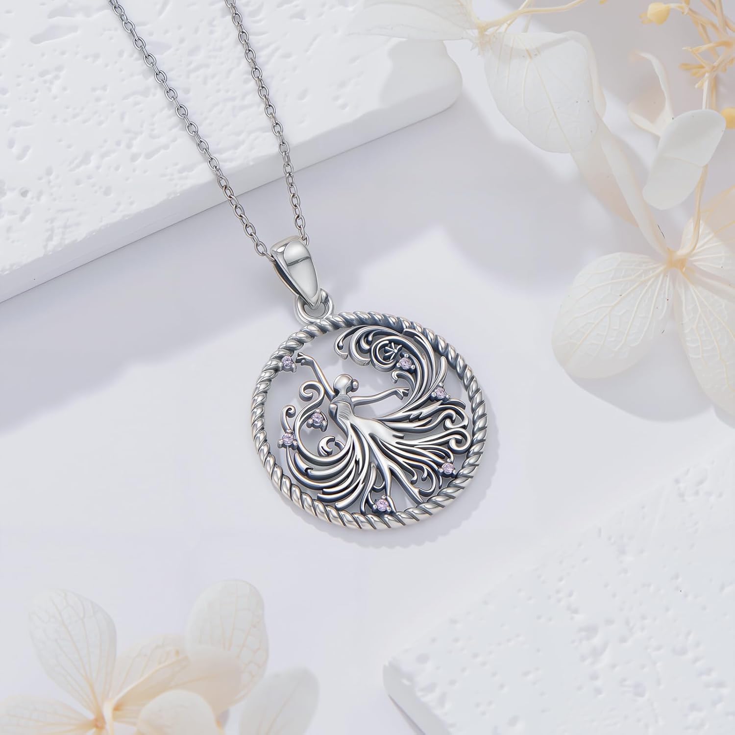 AOBOCO Ballet Gifts 925 Sterling Silver Ballerina Pendant Ballet Dancer Necklace Jewelry Gifts for Dance Recital Daughter Women - Image 4