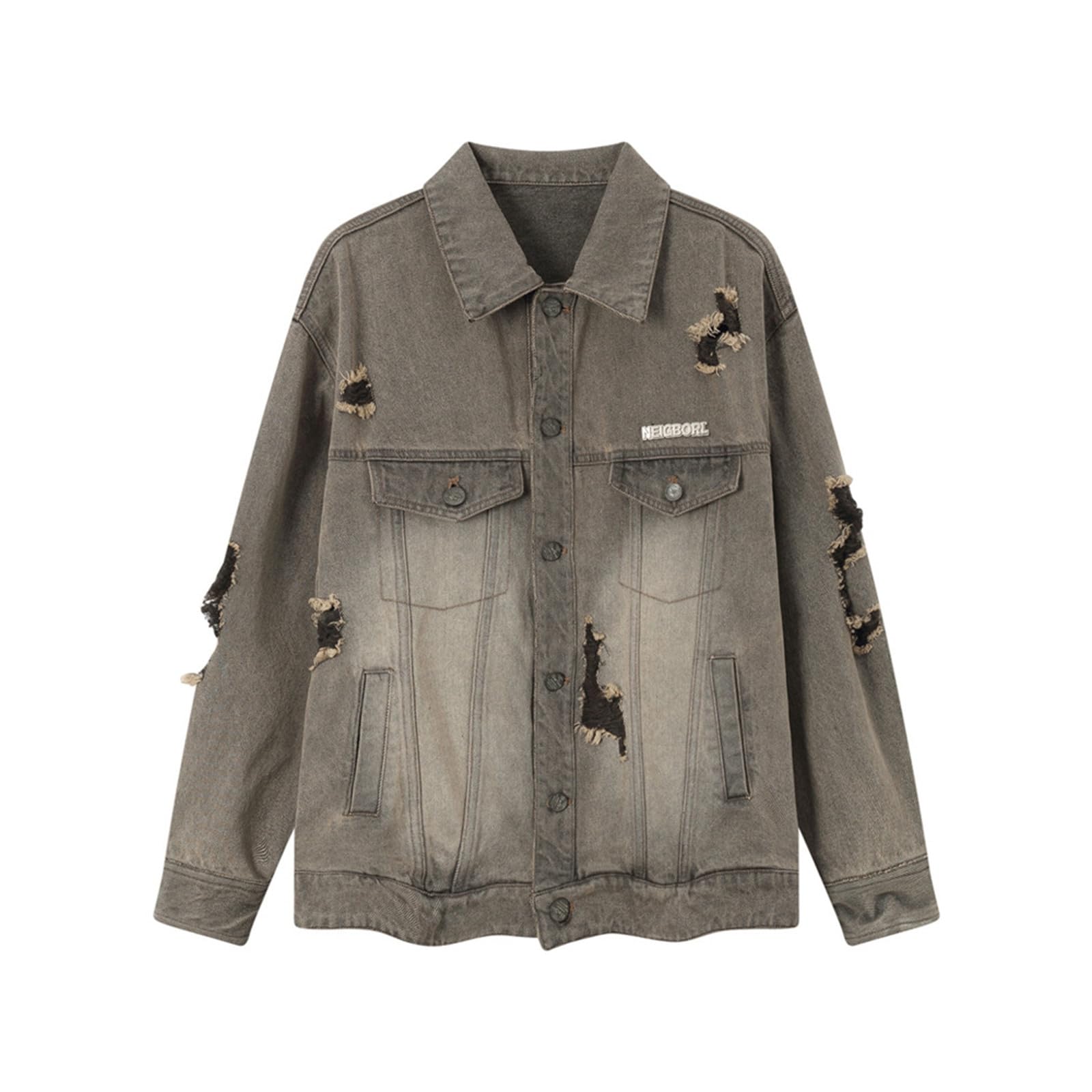 Chaqueta Vaquera Básica Para Mujer, Chaquetas De Mezclilla Classic Trucker Regular Fit Ligera Informal Con Bolsillo De Manga Larga Chaqueta De Entretiempo Chaqueta Otoño Mujer Para Otoño Y Entretiempo