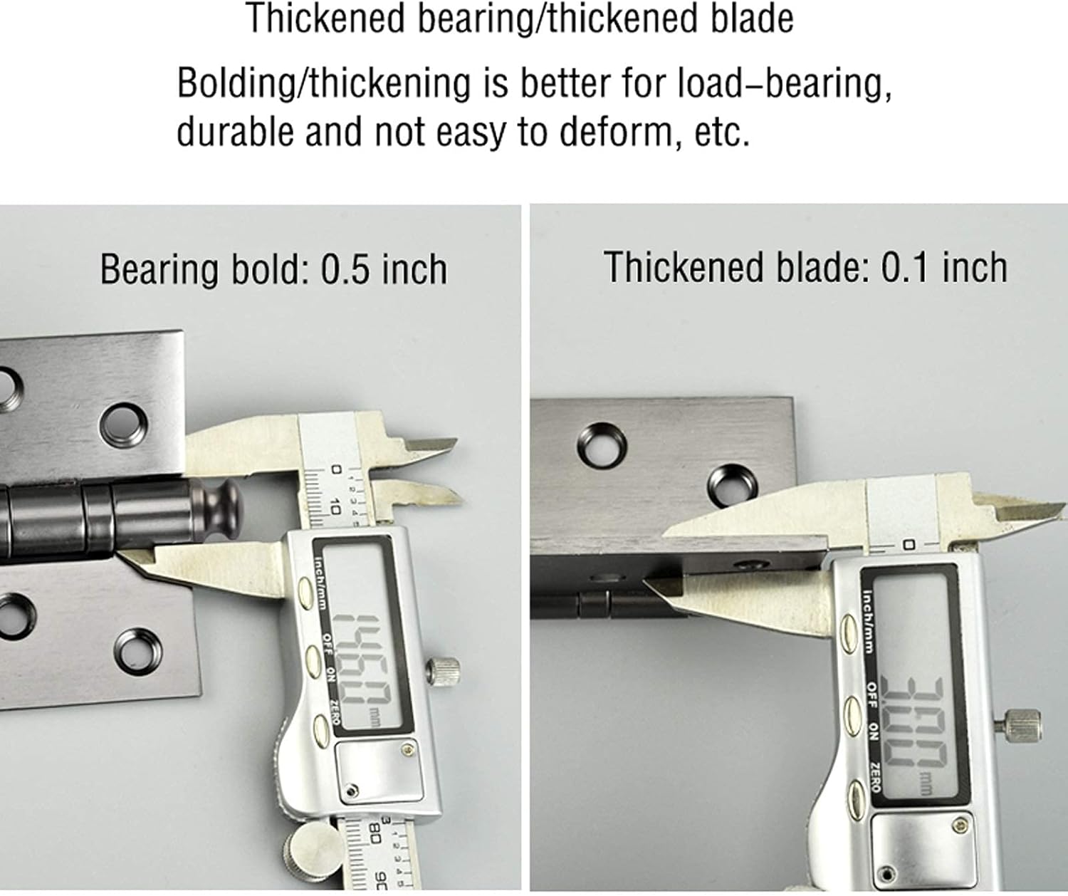 Hinge, Door Hinges Light Luxury Hinge Brass Copper Casement Loose Leaf Door Hinge Thickened Silent Hinge Household Bold Bearing Hinge Door Closer (Color : Gris)