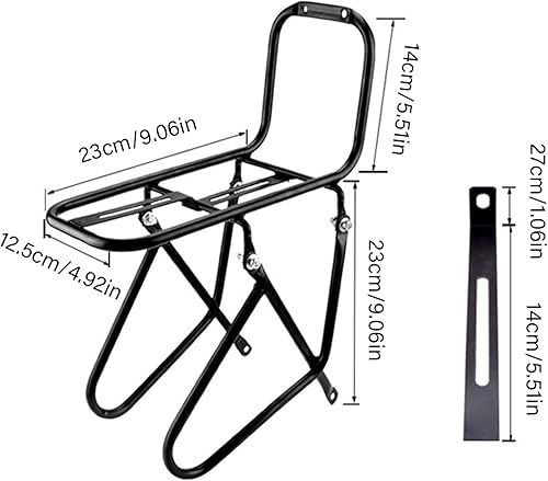 Miniatura 3 de Bicycles Front Rack,15Kg Capacity Mountain Bicycles Pannier Rack Cargo Carriers Rack Steel Luggage Travel Carriers Rack