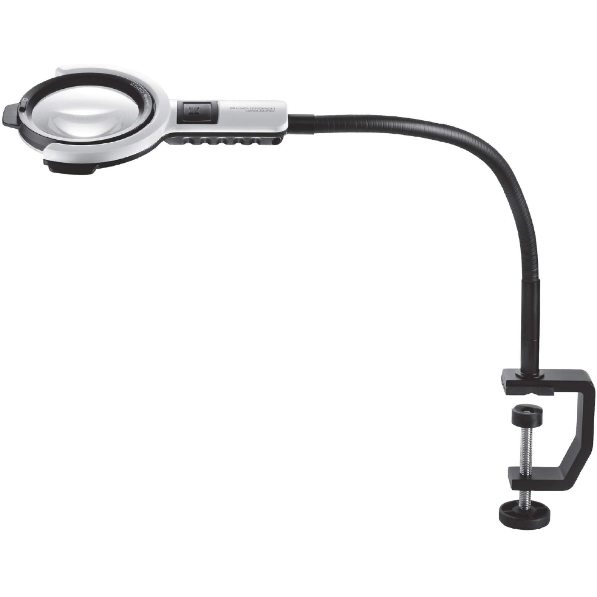 Eschenbach Lupenleuchte varioLED Flex, 6dpt, 2,5X, Ø 76mm, Stativ 350 mm