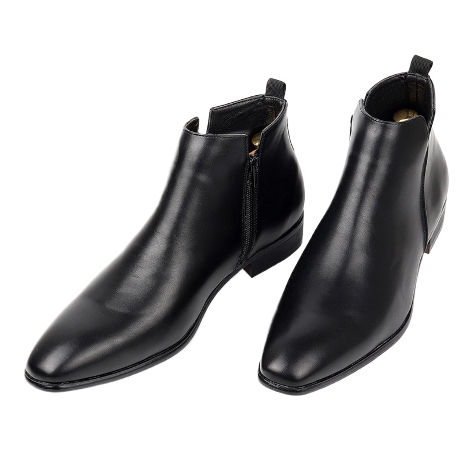 Botas Chelsea De Cuero Marrón para Hombre Botines De Punta Redonda Y Tacón Grueso Botas De Trabajo Casuales Clásicas Antideslizantes E Impermeables