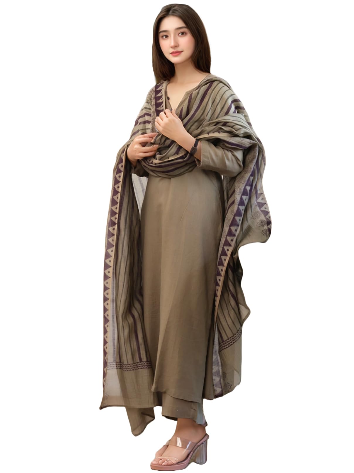 anni designer Women's Rayon Viscose Straight Solid Kurta with Pant & Dupatta-picture-35