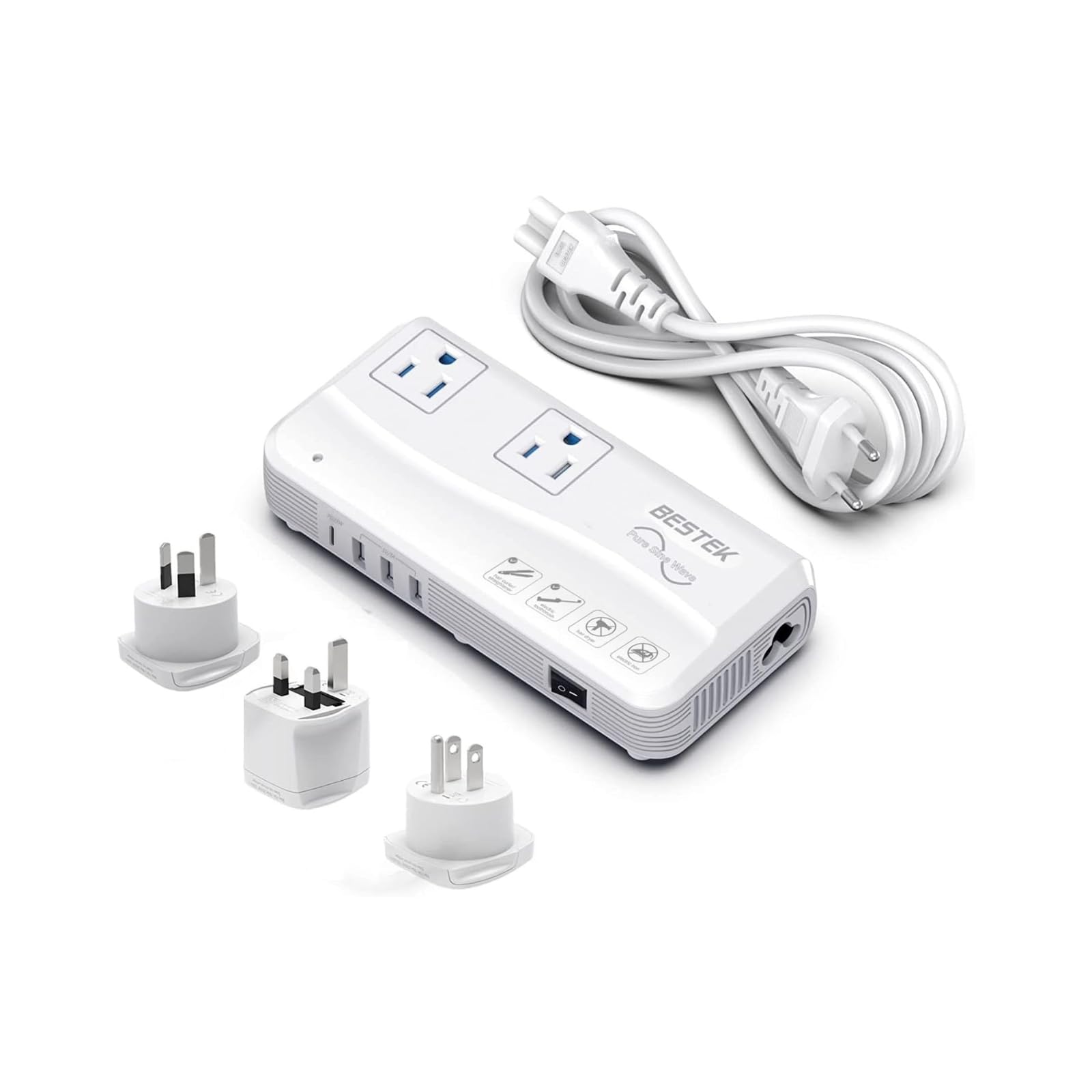 BESTEK 海外旅行用変圧器 200W PD対応