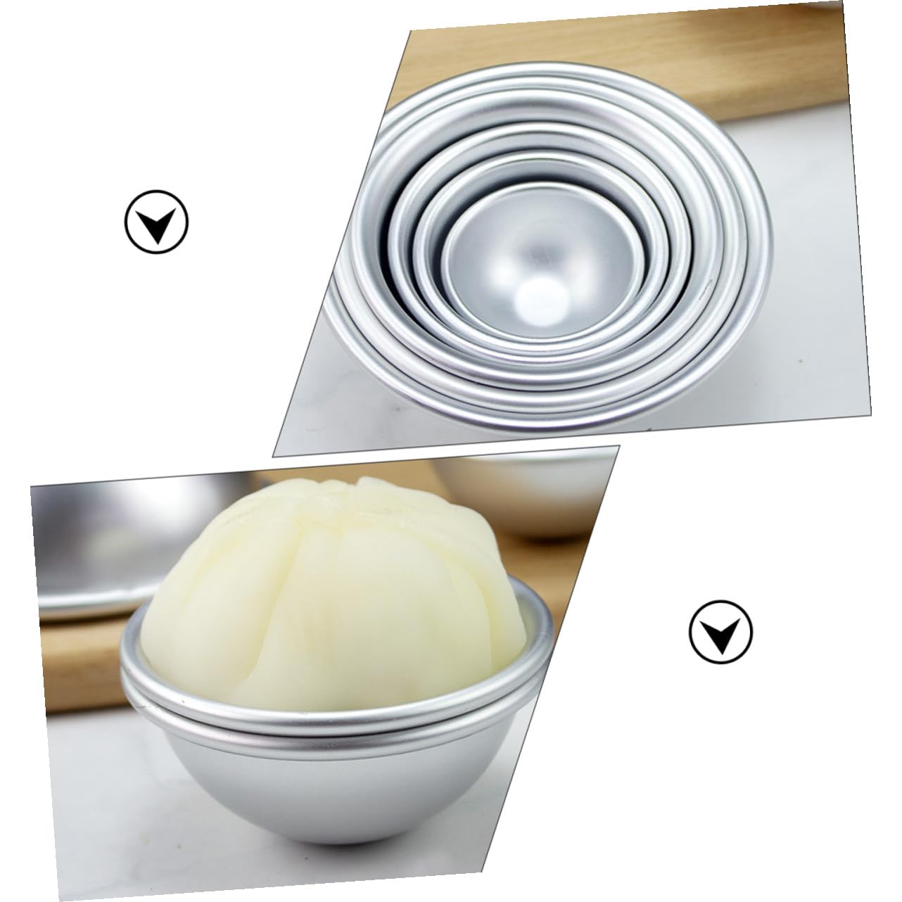 Abaodam 12pezzi Stampo Alluminio Per Pudding e Dessert Mousse Cake e Budini Utensili Da Cucina Per Facile Da Pulire e Uso Versatile
