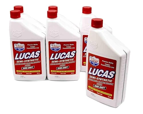 Lucas Oil 10052-PK6 Líquido de transmisión automática semisintético - 1 cuarto de galón, paquete de 6