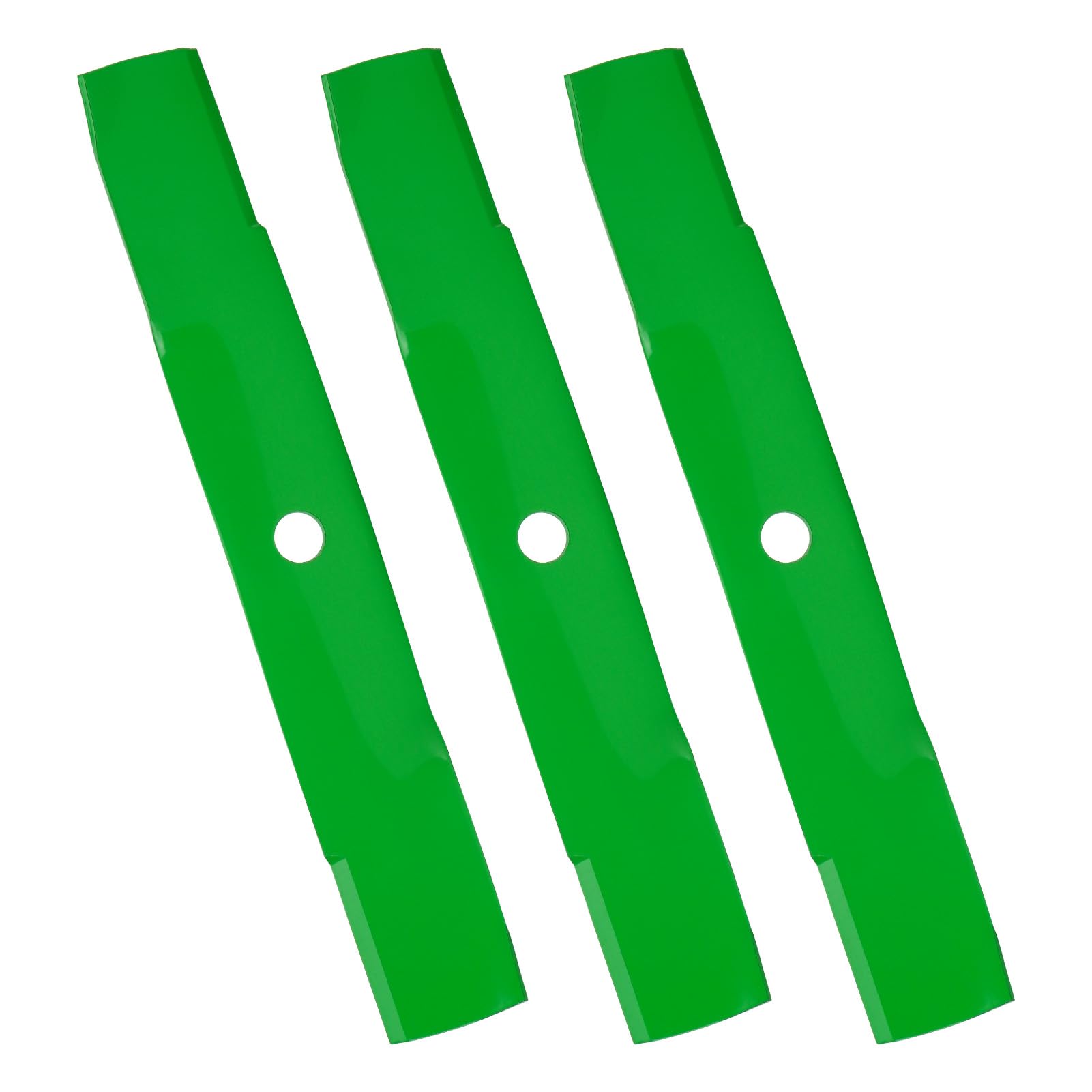 Lawn Mower Blades High-Lift Fits for M145476 M127500 M127673 for John Deere GX325 GX335 GX345 LT180 LT190 LX280 X370 X380 X384 48 inch Deck, 3 PCS