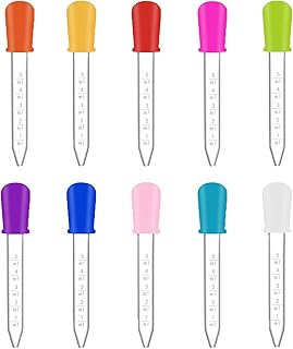 LUYING 5mlクリアプラスチック スポイト 目盛りつきピペット ゴムヘッド 薬用スポイト シリコン注射器 ピペット お菓子 点滴器 流動食用 学校 家庭用品薬型ベビーフィーダー 流動食 10本