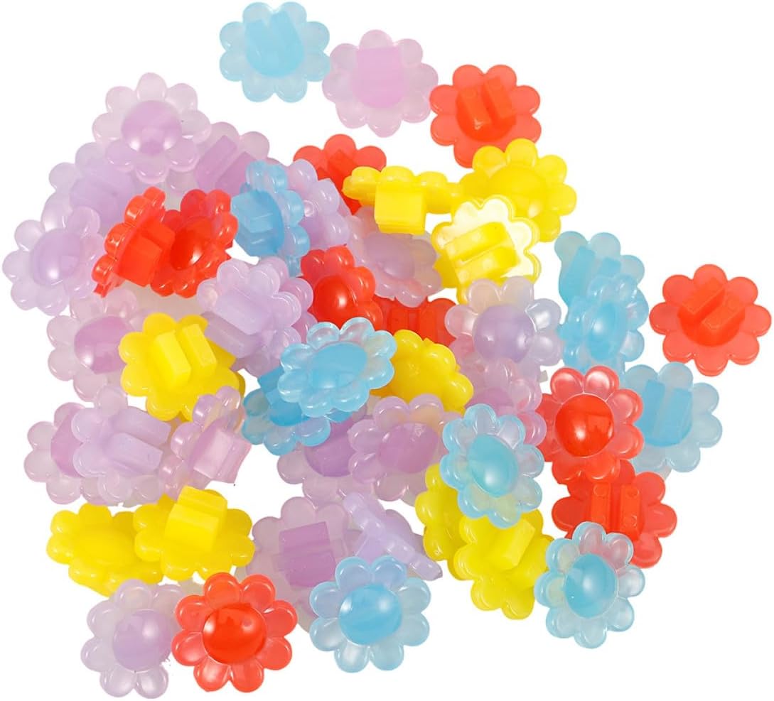 MAGICLULU 100pcs Bicycle Wheel Spoke Beads Bike Decorations Plastic Clip Beads Colorful Spoke Decors for Night Riding Safety Outdoor Cycling Accessories