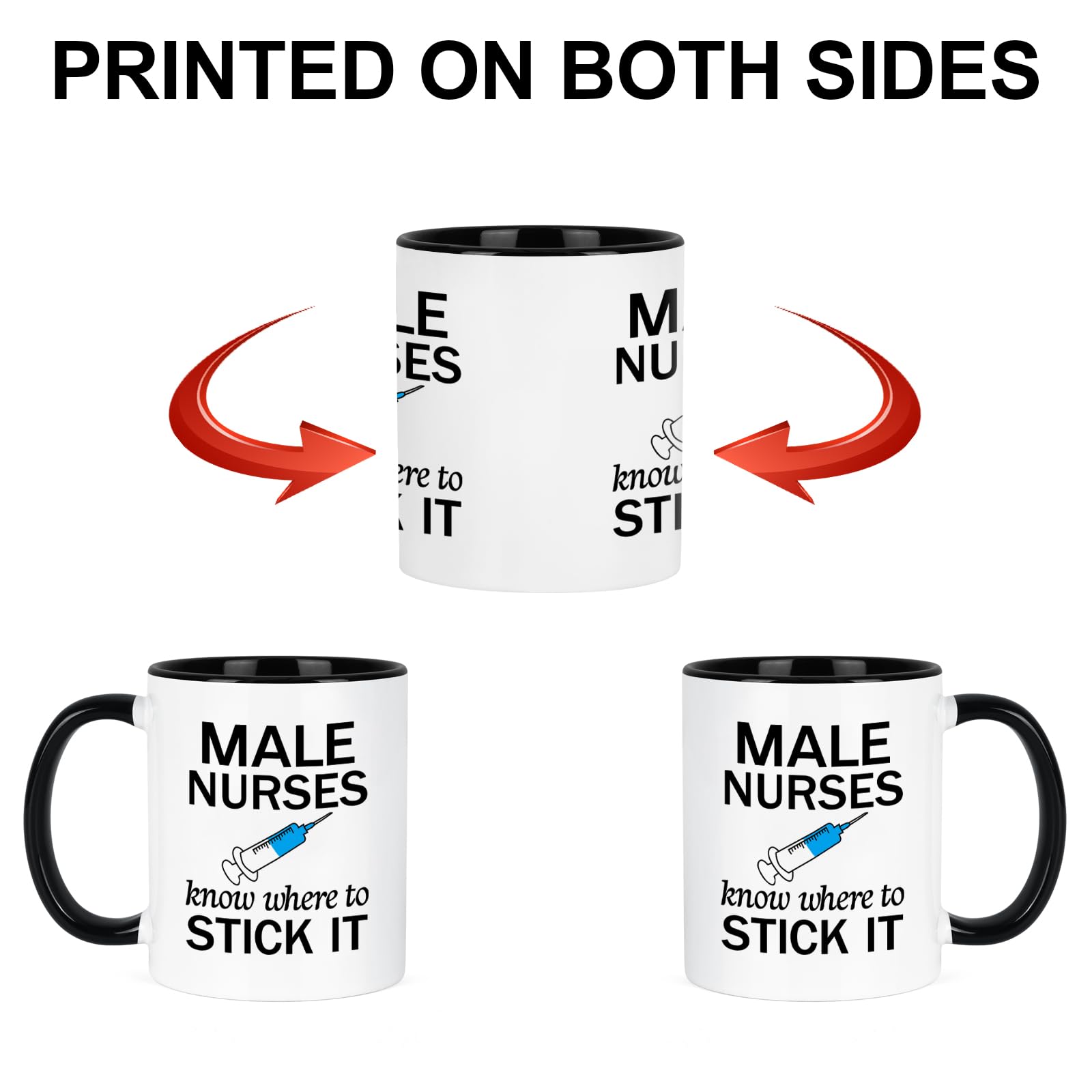 YHRJWN Nurse Gifts, Male Nurse Gifts, Nurses Week Appreciation Graduation Gift for Men Him, Funny Coffee Mug, 11 Oz