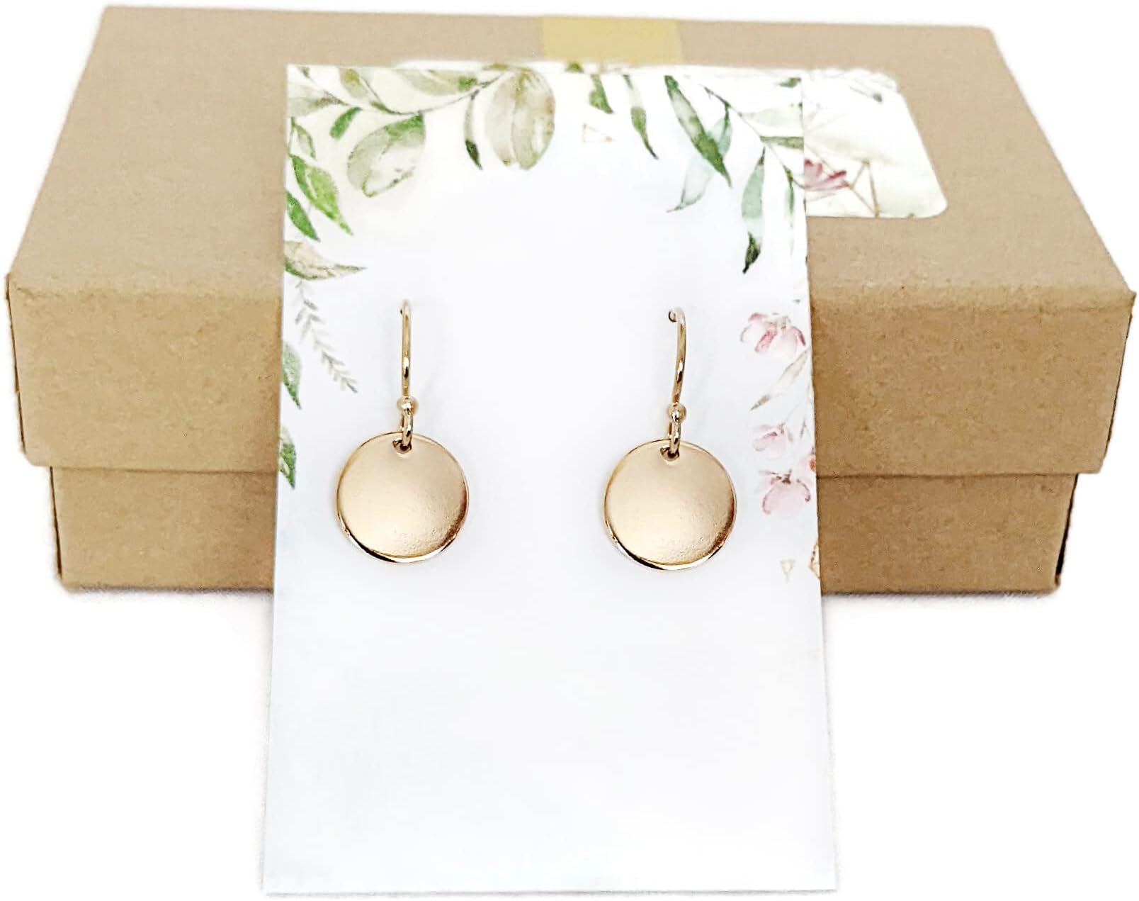 Simple Smooth 14k Gold Filled TINY Disc Earrings - Shiny Finish, Dainty Minimalist Earrings