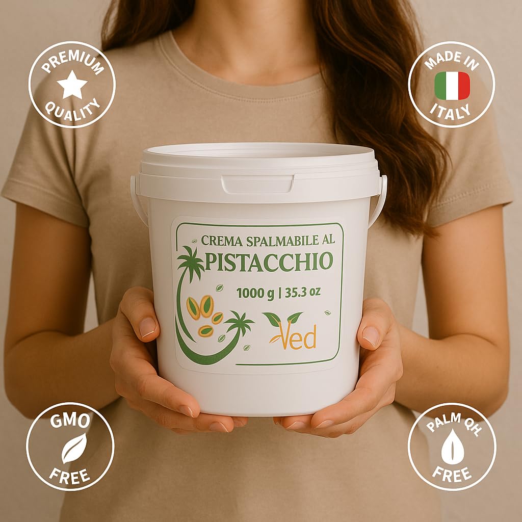 Beurre de pistache premium VED – Fabriqué en Italie | Clean Label, ingrédients naturels | Végétalien et sans gluten.